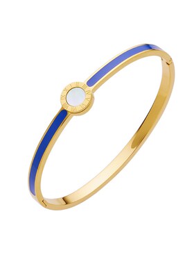 跨境热销新d款不锈钢珐琅手饰 厂家时尚简约彩色滴胶钛钢手镯