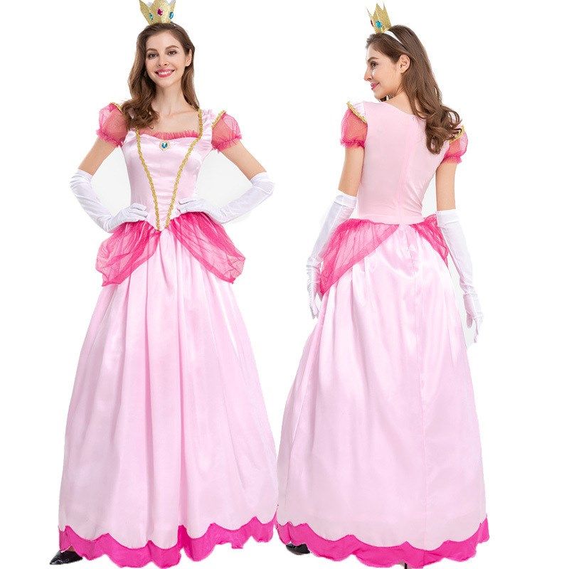万圣节马里奥 碧琪公主 qpink pricess 舞台装 派对女王装礼服