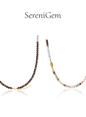 SereniGem谧彩境 翡翠三彩多宝&海南奇楠沉香珠串淡雅款奢华款