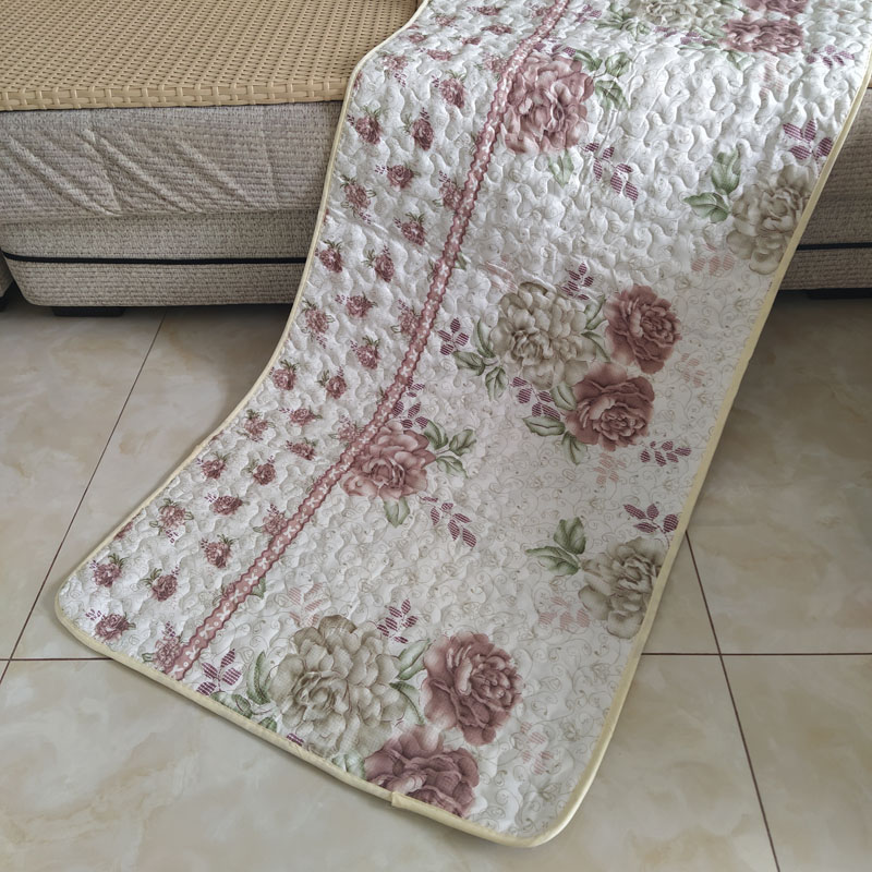 全棉防滑布艺沙发垫清q新田园垫布中式双面四季通用长椅子垫欧式