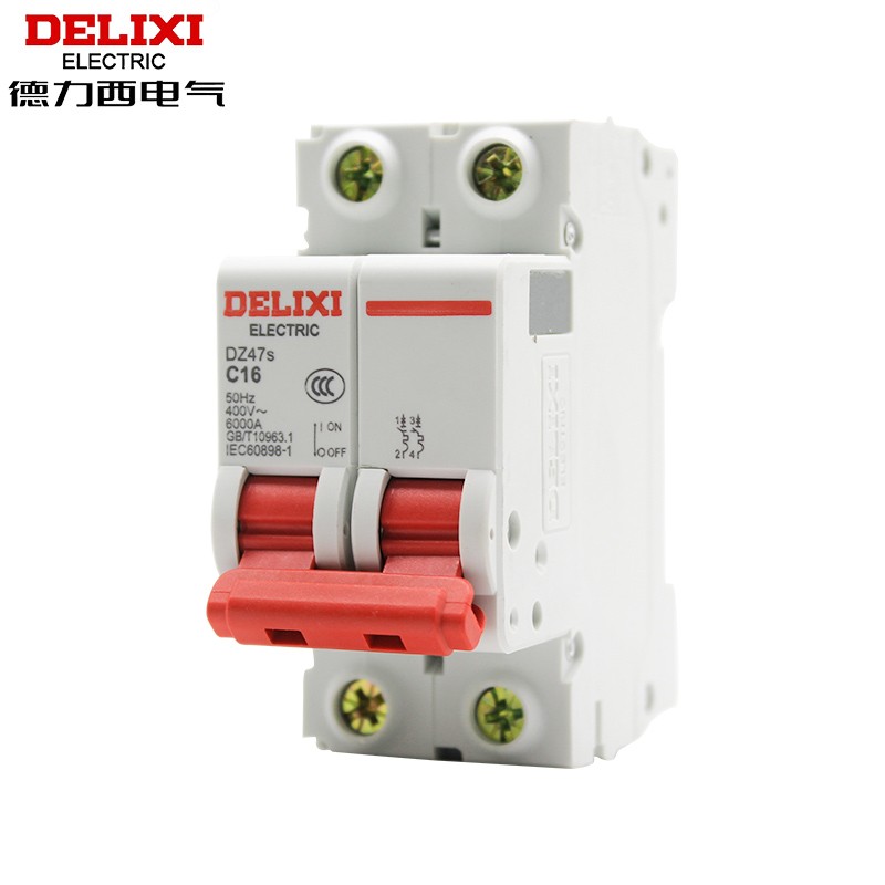 德力西小型断路器 家用空气开关DZ47 2P 32A 双极63A空开16A 20A