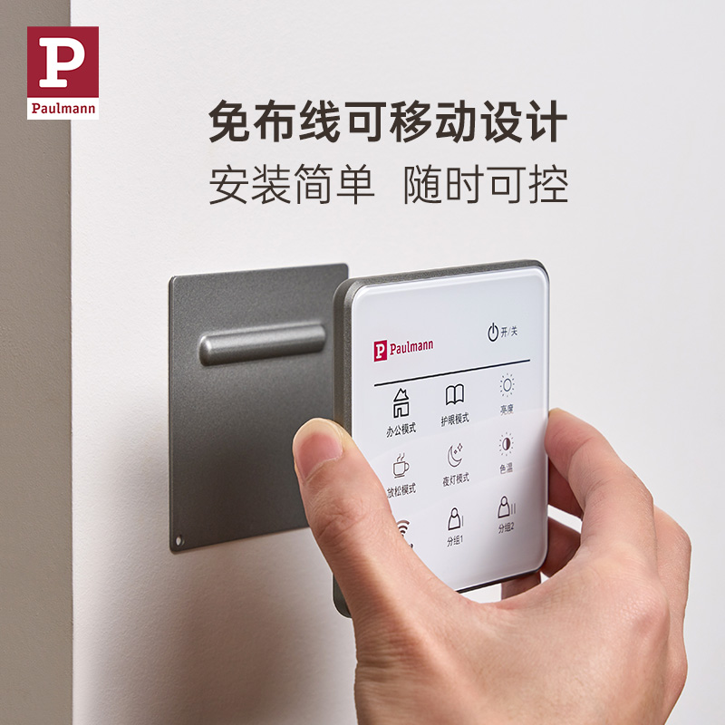 【新品】德国柏曼智能控制面板 家用智能调光遥控器开关