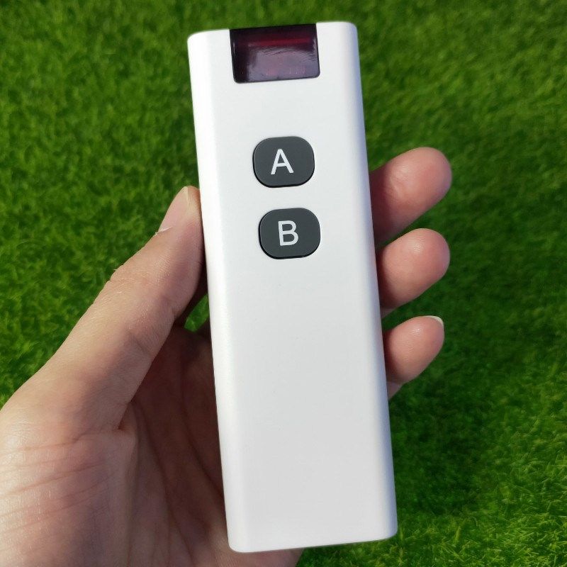 智能灯具红边二键遥控器电动卷帘门窗水泵远距离大白两键开关手柄