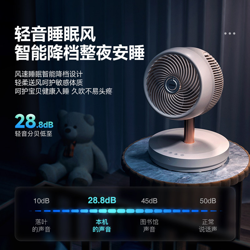 斗禾折叠空气循环扇落地扇家用台式电风扇办公室静音