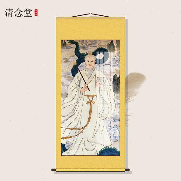 胡天龙画像胡四太爷卷轴挂画胡家教主东北出马客厅堂口供奉装饰画