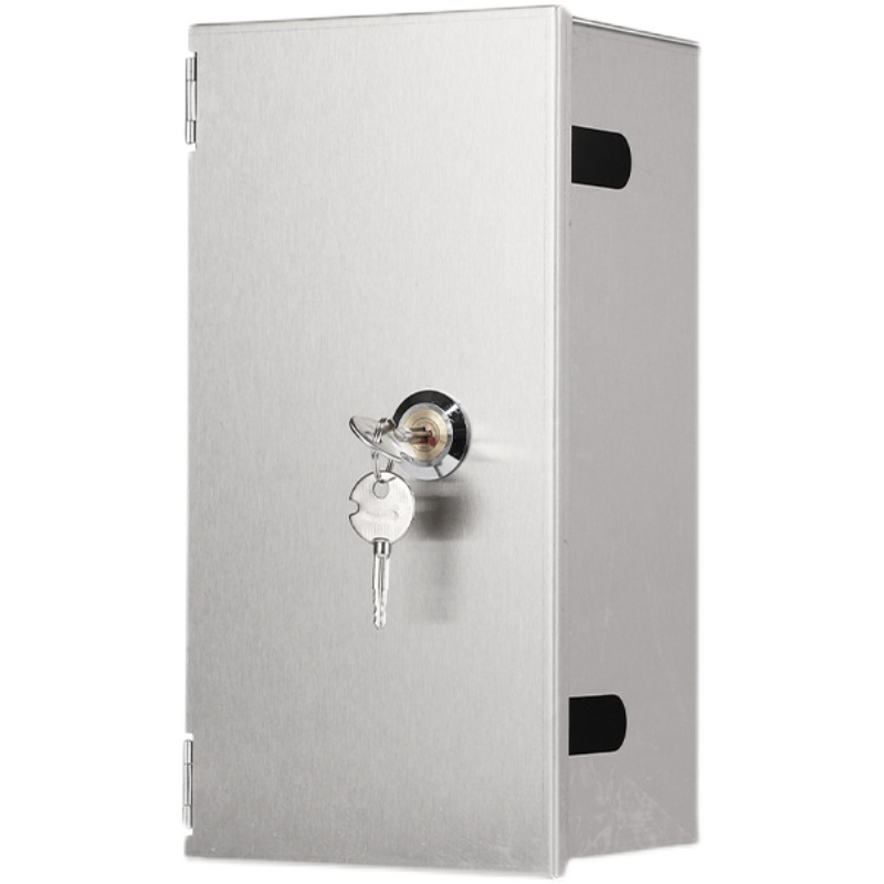 不锈钢室户外插排收纳防水盒电瓶车排插接线板充电带锁防盗保护盒