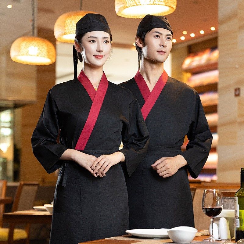 日式厨师服装韩国日本料理寿司店餐厅厨房男女服务员工作制服和服