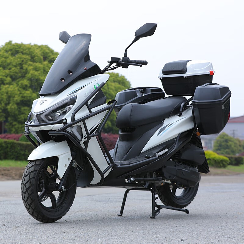 150CC燃油踏板车复古越野摩托车 国四I电喷助力车整车可上牌带尾