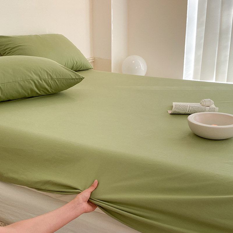 床笠单件全d棉床罩床垫床套保护罩新款纯色防尘罩床单三件套