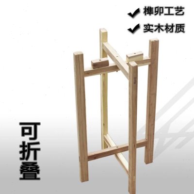 圆形实木菜板菜墩架子厨房家用落地支架酒饭店案砧板架商用收纳架图片