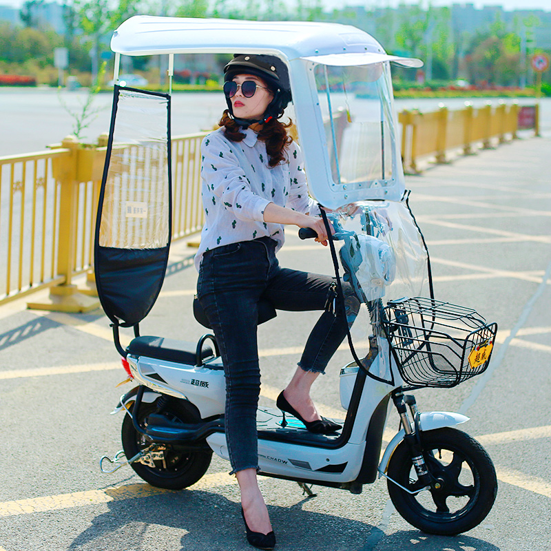 摩托车雨棚加厚电瓶车遮阳挡雨篷棚新款小电动车S遮阳伞加厚挡雨