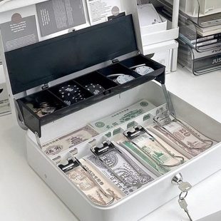 箱 收银箱钱箱手提收钱盒现金收纳盒家用保险箱商用超市便利店收款