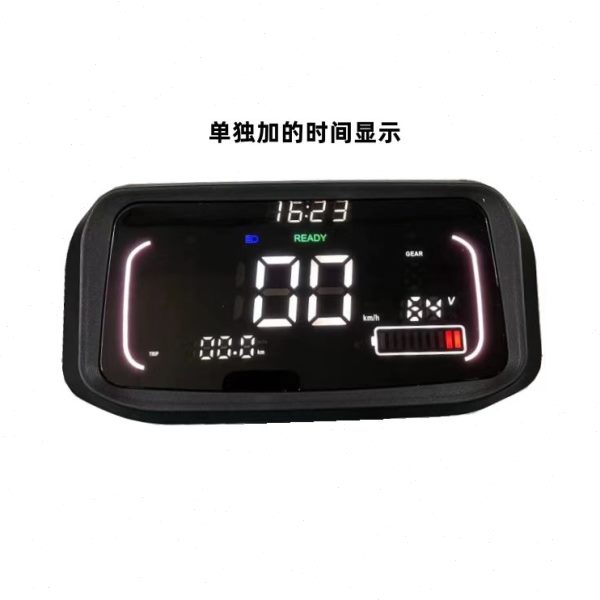 大金牛电摩把风特N7GT改装60v电压表里程72v电动车显示屏48码表