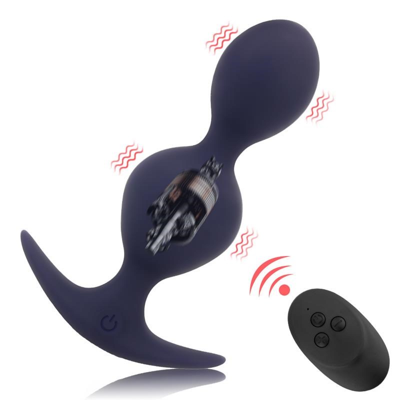 Vibrating Prostate Massager Anal Bead Vibrator Male Butt Plu