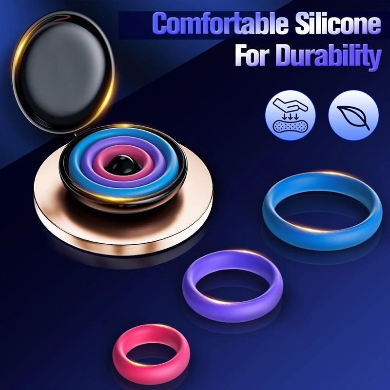 Men Penis Ring Reusable Enhance Dick Erection Lasting Delaye