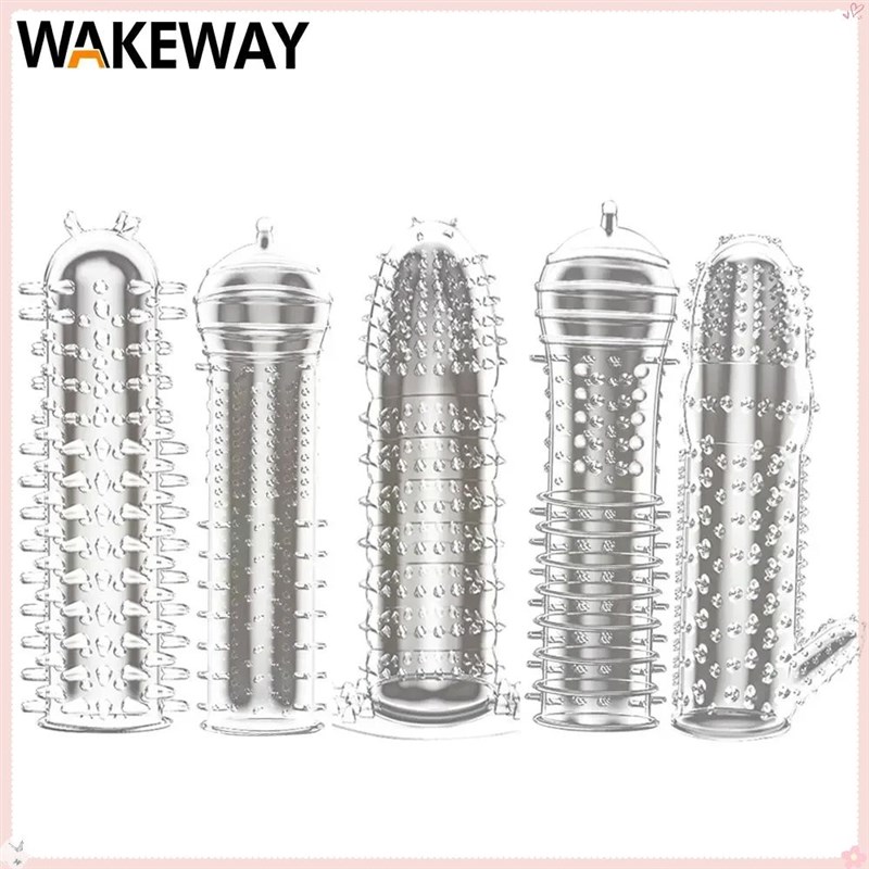 WAKEWAY Penis Rings Extension Sleeves Delay Ejaculation Reus