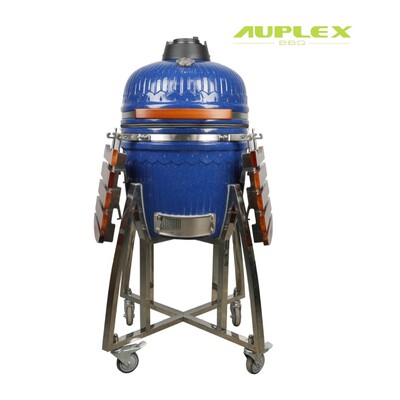 Auplex 18寸罗马柱陶瓷烧烤炉仿古色侧板不锈钢脚架BBQ Kamado