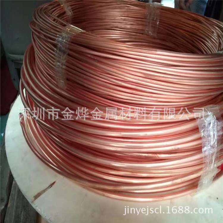厂家现货TU2红铜管6*1mm 20*1.5mm中央空调制冷用空心无氧紫铜管