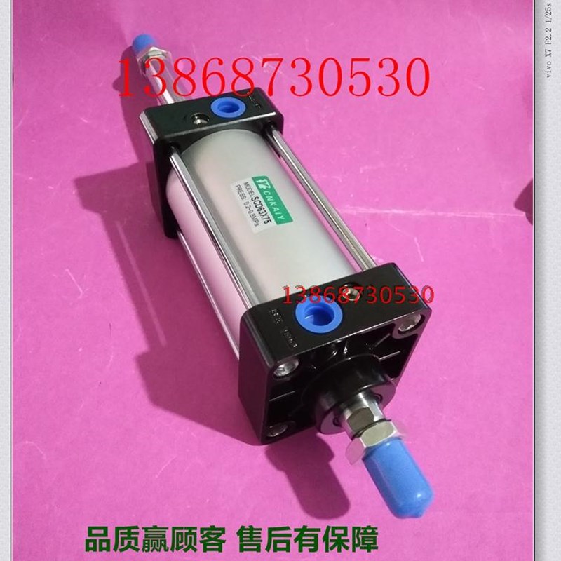 定做标准气缸SCD32X600双头气缸两端伸缩头推拉杆气缸500*700*800