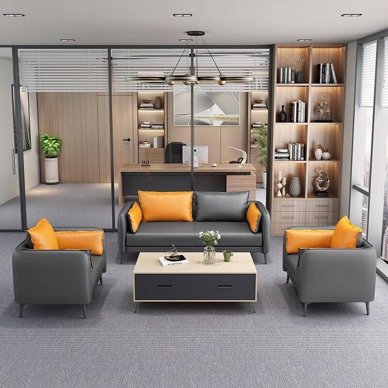 兰州办公家具办公室沙发会客沙发简约现代办公沙发组合 单人位