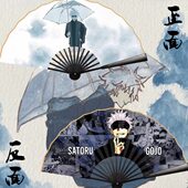 咒术回战周边折扇新款 10寸加厚绢布五条悟虎杖悠仁可定制图案人物