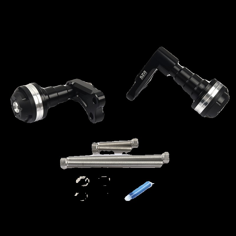 适用钱江赛550S改装车t身防摔棒转接支架防摔球摩托保险杠护杠配