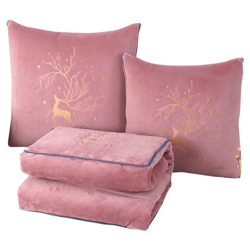 6斤加厚午睡保暖抱枕被子两用型车用抱枕二合一车载办公室午休冬