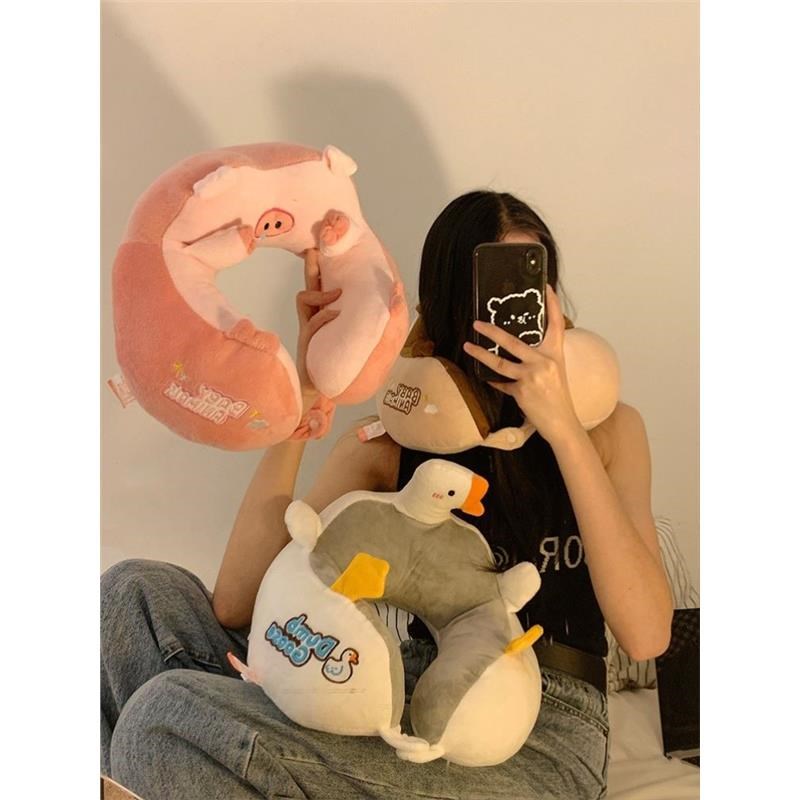 可爱卡通u型枕护颈椎记忆棉办公室午睡专用脖枕脖子靠枕枕头u形枕