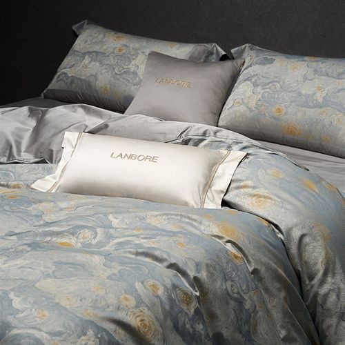 【顶奢色织】高定500TC埃及GIZA86吉萨长绒棉梵高油画星空四件套