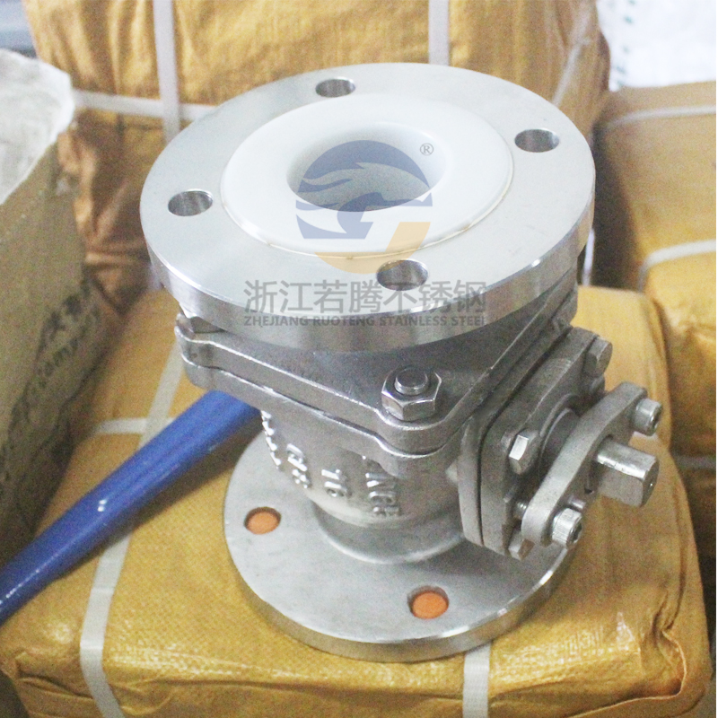 304/316L不锈钢n衬四氟球阀Q41F46-16P/RL耐酸碱腐蚀手动法兰衬氟