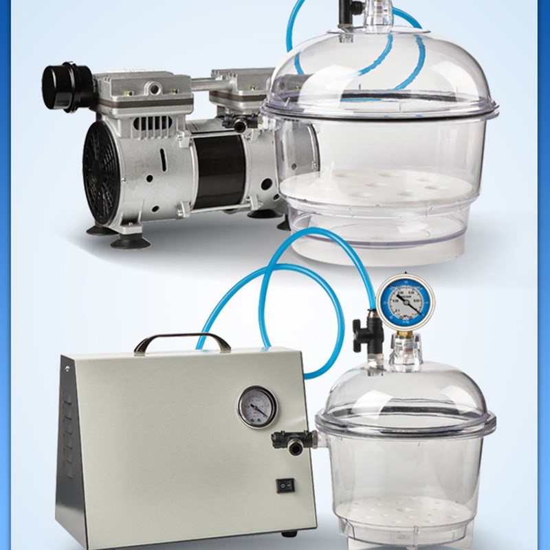 鸿谱实验室塑料真空干燥器150/250mm透明真空不易裂带门压力表