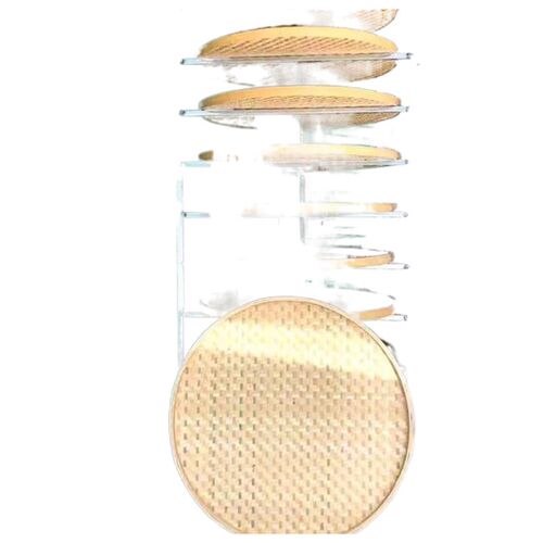 多层竹簸箕晾青架铁架子摊青晾晒工具风干收纳放置茶叶竹筛可移动