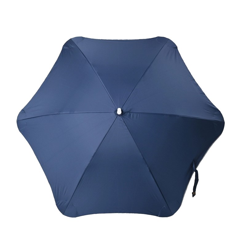 晴雨两用 圆角纯色手动长柄雨伞 男女黑胶遮阳太阳伞 反光条