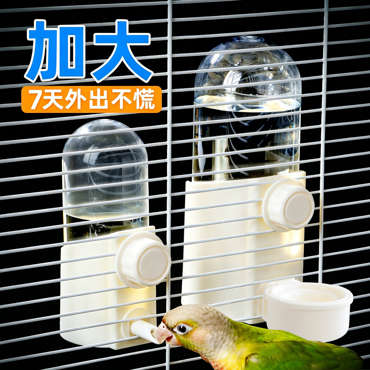 spiritpets鹦鹉撞针饮水器实用