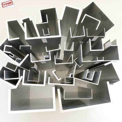 现货形铝包边卡槽型材2k54铝槽60扣u扣框254边边合金槽铝型槽254