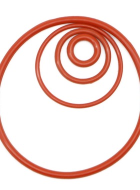 密封件硅胶Of型圈/耐高温密封圈红色耐高温氟橡胶10-200