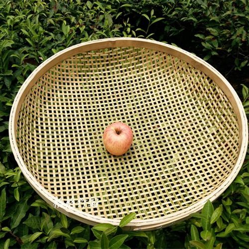 有孔竹编筛子 竹编簸箕竹筛子茶叶筛末工具 簸箕竹编制品家用装饰
