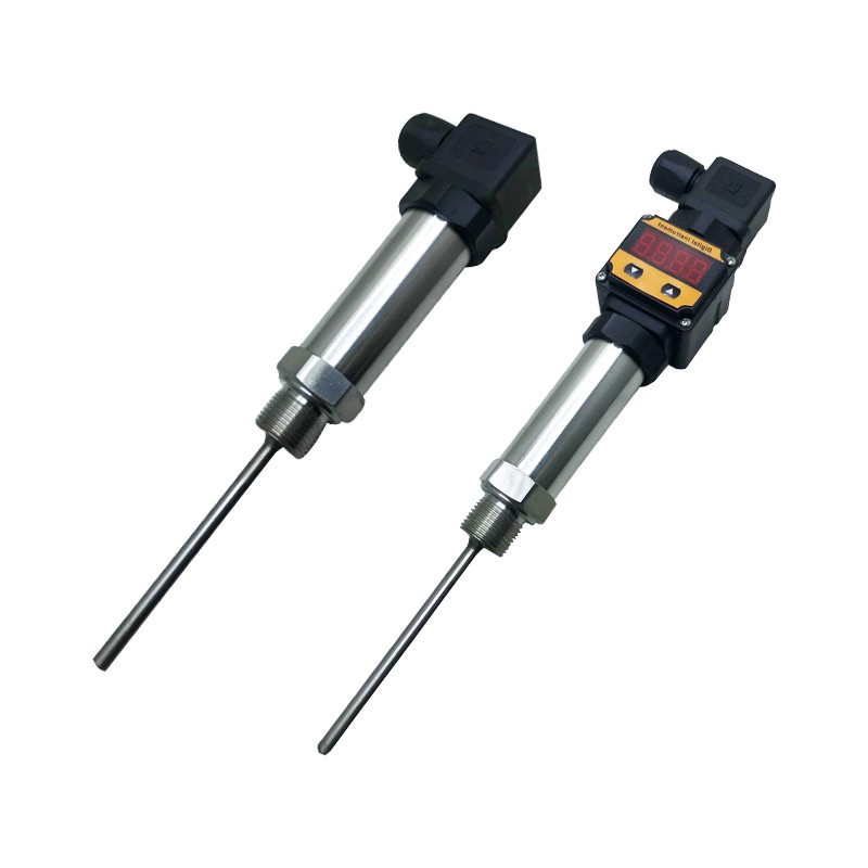 插入式一体化温度变送器管道热电阻4-20Cma0-5V10V温度传感器pt10