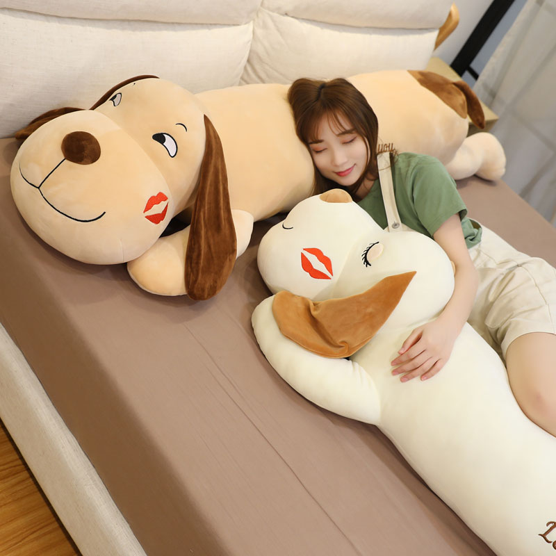 狗狗抱枕长条枕公仔超大女生床上抱着睡觉夹腿布娃娃玩偶毛绒玩具