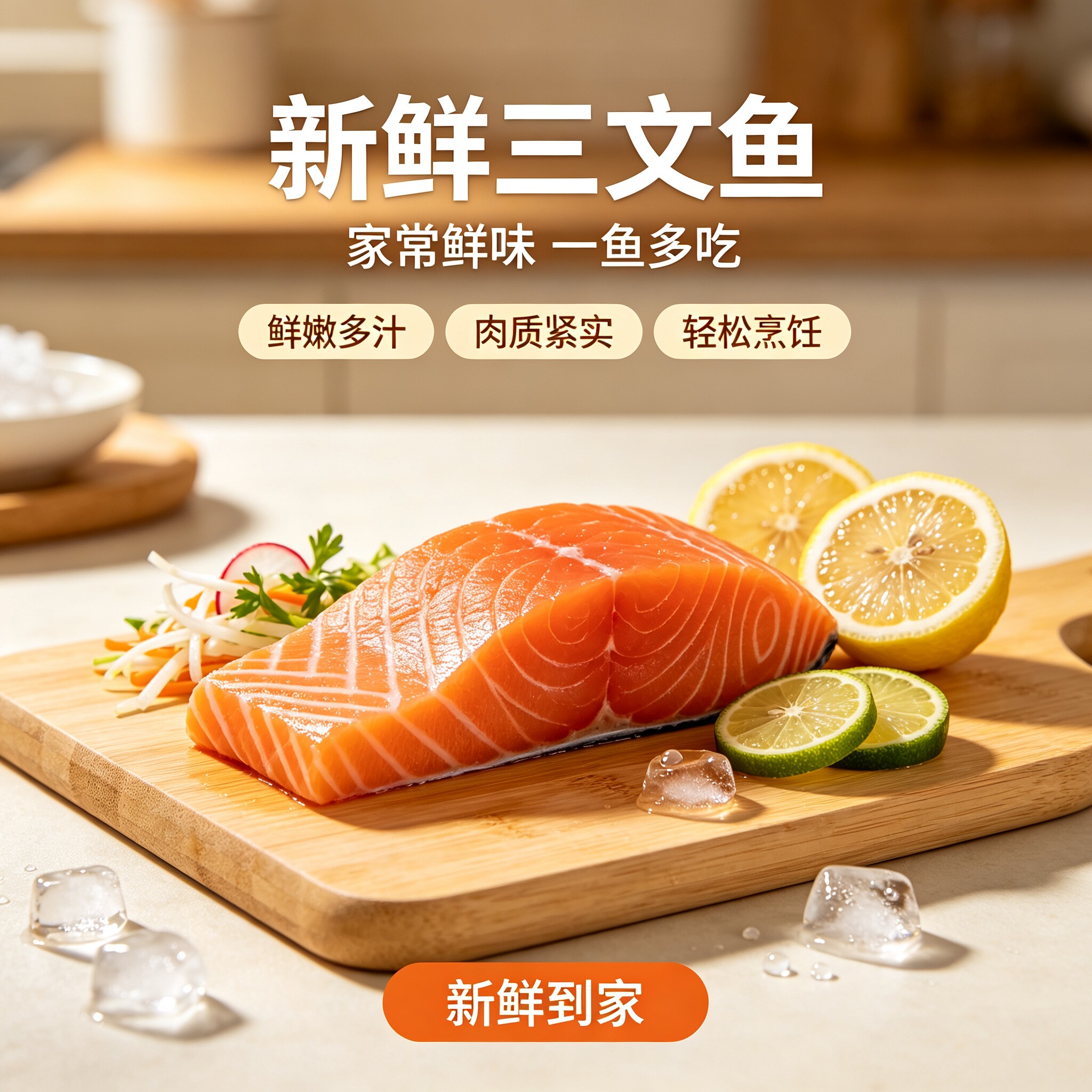 恋品惠三文鱼帝王鲑即食冰鲜刺身图片