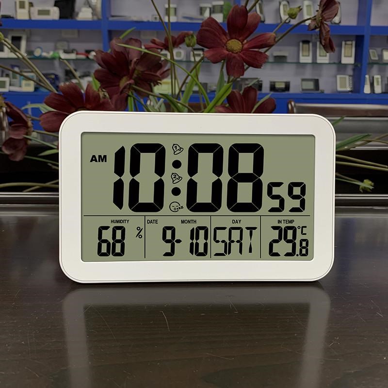 客厅电子a时钟夜光挂钟数字钟表台式温湿度闹钟简约创意桌面家用