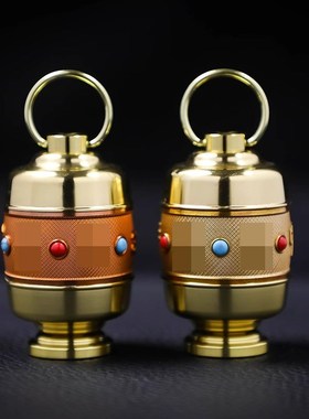 藏式纯铜指捻式转金轮右挽狂x澜原创手动家用便携转经简桌面办公