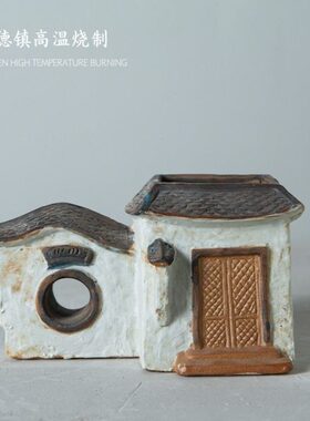 仿古瓷器 复古民国风格 全手工制瓷 桌面摆件 花器 收藏品 田园风