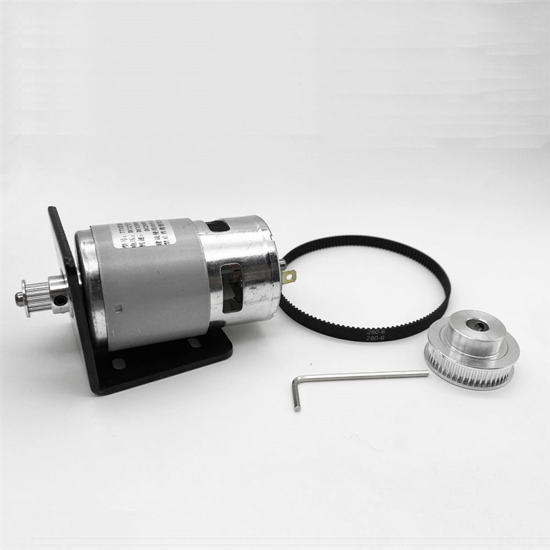 1比3减速775直流电机12V24V正反转可调速同步轮2GRT皮16比48齿带