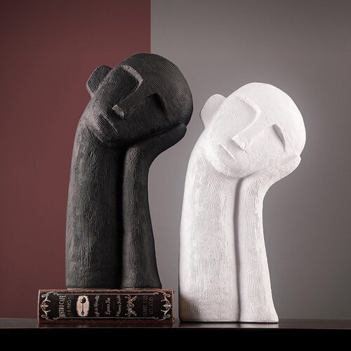 现代简约抽象摆件艺术卡通人物雕塑样板房间家居桌面软装饰品摆设