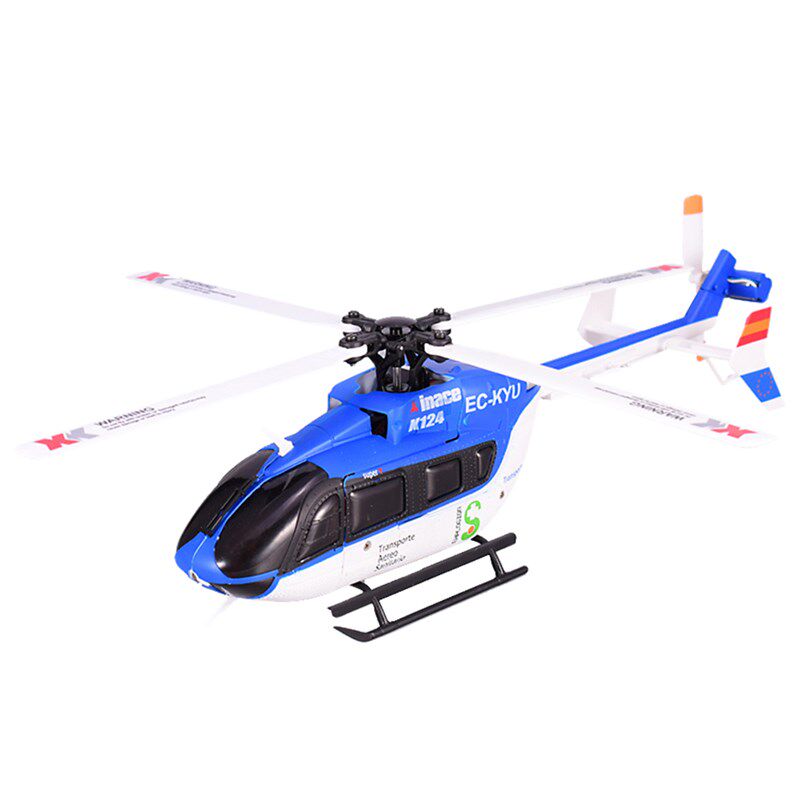 XK伟力K124六通专业无刷遥控直升机单桨特技倒飞电动飞机航模玩具