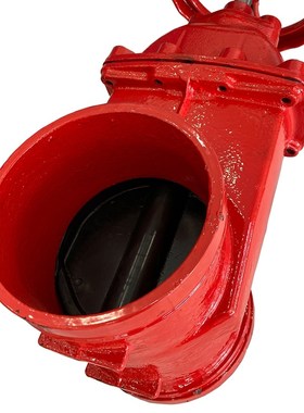 消防沟槽闸阀/软密封卡箍闸阀 暗杆卡套Z85X红色消防水管闸阀