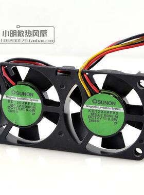 原装建准SUNON 4010 4CM DC12V 1.3w KD1204PFV2 连体 散热风扇