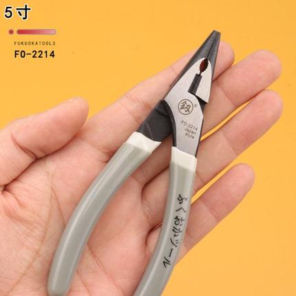 偏心省力福冈尖嘴钳钢丝钳5寸7寸电工工业级多功能咀小号尖口钳子