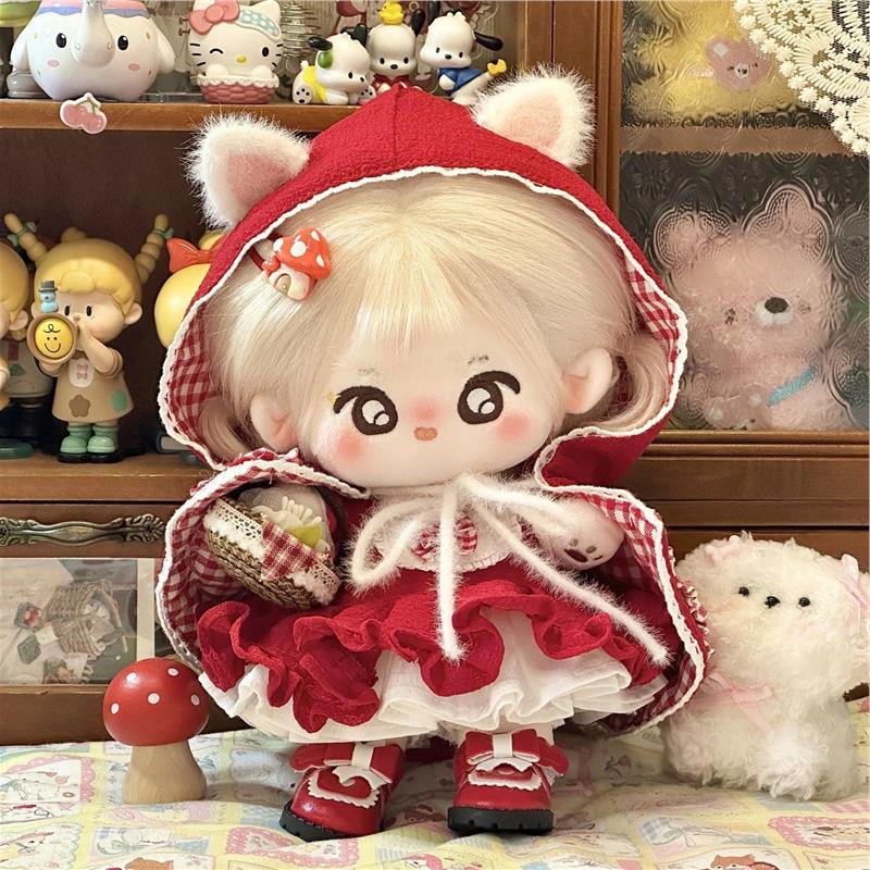 20cm娃衣20厘米棉花娃娃衣服小红帽可爱童话裙子无属性玩偶替换装